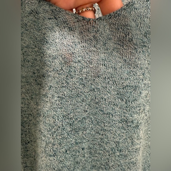 Free People Beach Teal V-Neck Women's Light Weight Sweater Small - Picture 4 of 11